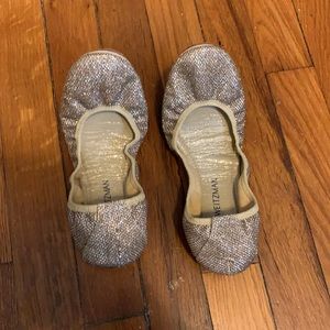 Stuart Weitzman gold ballet flats 6.5